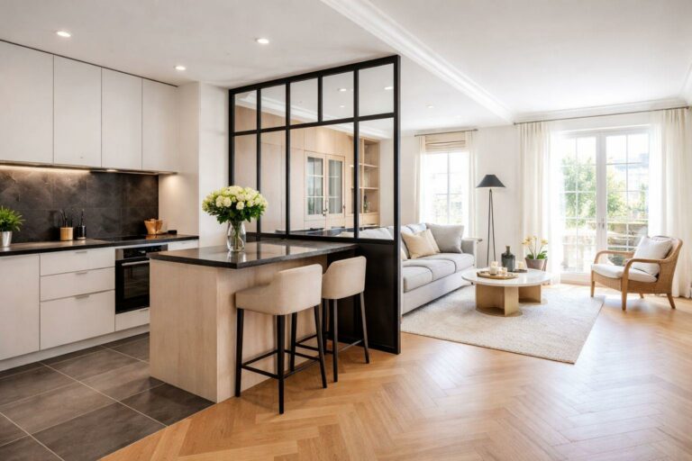 Cuisine ouverte après rénovation à Toulouse